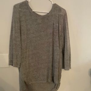 Gray top with cinched sides